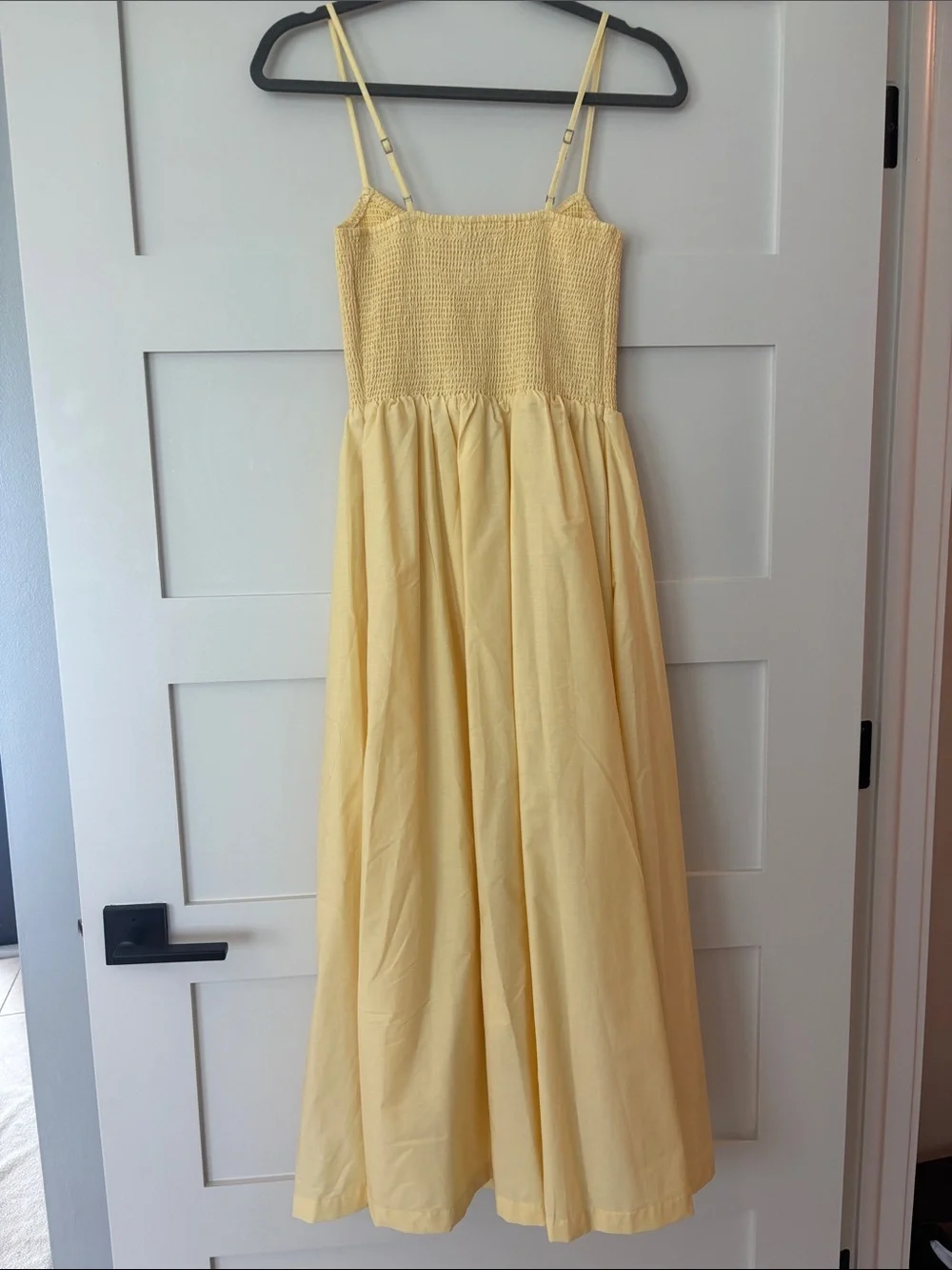 Abercrombie & Fitch Yellow Smocked Midi Sundress